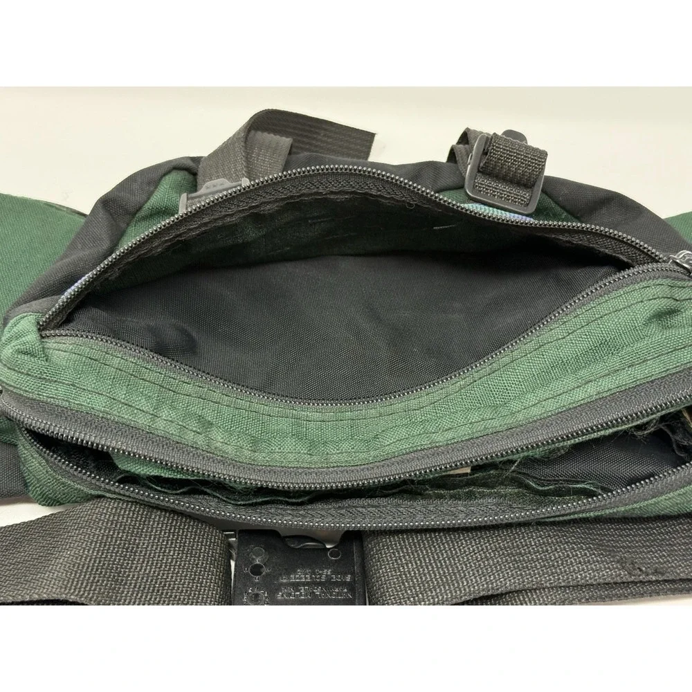 Vintage Jansport Oasis Fanny Pack Waste Pack Dual‎ Bottle Holder Camping Green